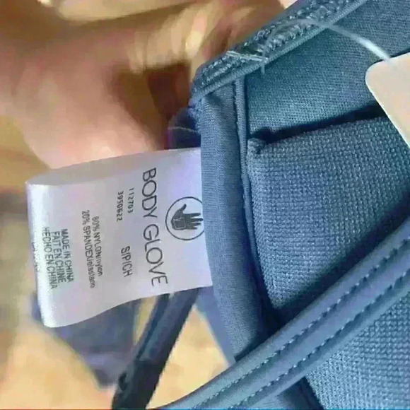 NWT Body Glove storm dusty blue bikini Greta & Marlee high thigh push up swim s - Picture 13 of 16